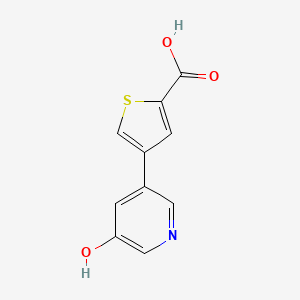 molecular formula C10H7NO3S B6320922 5-(2-Carboxythiophene-4-YL)-3-hydroxypyridine CAS No. 893727-66-7