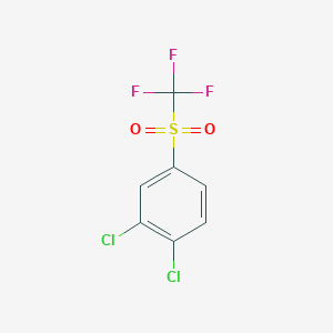 molecular formula C7H3Cl2F3O2S B6321148 1,2-Dichloro-4-trifluoromethansulfonylbenzene CAS No. 672-55-9