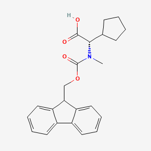 molecular formula C23H25NO4 B6321171 (S)-2-(N-Fmoc-N-methyl-amino)-2-cyclopentylacetic acid CAS No. 187475-29-2