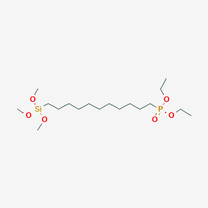 molecular formula C18H41O6PSi B6321274 Phosphonic acid, P-[11-(trimethoxysilyl)undecyl]-, diethyl ester CAS No. 944721-48-6