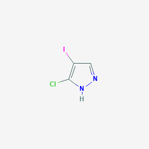 molecular formula C3H2ClIN2 B6321399 3-Chloro-4-iodo-1H-pyrazole CAS No. 27258-19-1