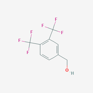 molecular formula C9H6F6O B6321459 3,4-Bis(trifluoromethyl)benzyl alcohol CAS No. 957207-06-6