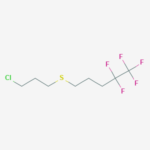 molecular formula C8H12ClF5S B6321486 Pentane, 5-[(3-chloropropyl)thio]-1,1,1,2,2-pentafluoro- CAS No. 199730-47-7