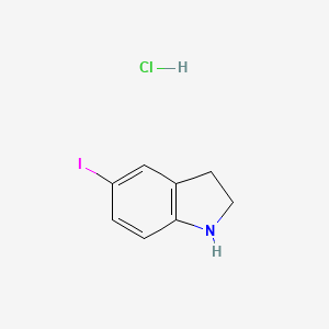 molecular formula C8H9ClIN B6321500 5-Iodo-2,3-dihydro-1H-indole hydrochloride CAS No. 1187928-16-0