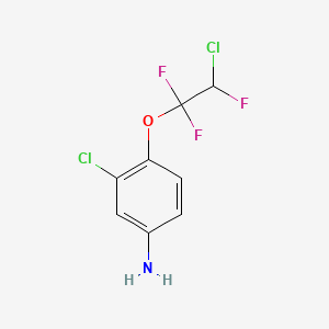 molecular formula C8H6Cl2F3NO B6321549 3-Chloro-4-(2-chloro-1,1,2-trifluoroethoxy)aniline, 97% CAS No. 40888-28-6