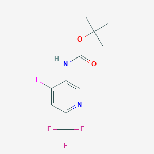 molecular formula C11H12F3IN2O2 B6321554 (4-Iodo-6-trifluoromethylpyridin-3-yl)carbamic acid tert-butyl ester CAS No. 849353-40-8