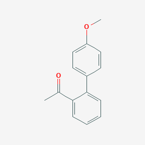 molecular formula C15H14O2 B063217 1-(4'-Methoxy-[1,1'-biphenyl]-2-yl)ethanone CAS No. 192863-43-7