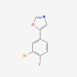molecular formula C9H5BrFNO B6321768 5-(3-Bromo-4-fluorophenyl)-1,3-oxazole CAS No. 929884-83-3