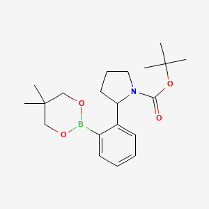 molecular formula C20H30BNO4 B6321898 tert-Butyl 2-[2-(5,5-dimethyl-1,3,2-dioxaborinan-2-yl)phenyl]pyrrolidine-1-carboxylate CAS No. 1224945-51-0