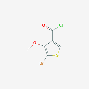 molecular formula C6H4BrClO2S B063220 5-溴-4-甲氧基噻吩-3-甲酰氯 CAS No. 162848-22-8