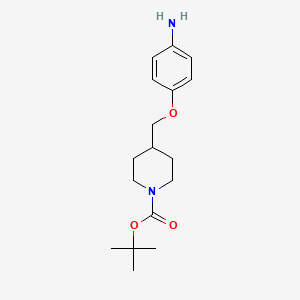 molecular formula C17H26N2O3 B6322064 Tert-butyl 4-((4-aminophenoxy)methyl)piperidine-1-carboxylate CAS No. 130658-70-7