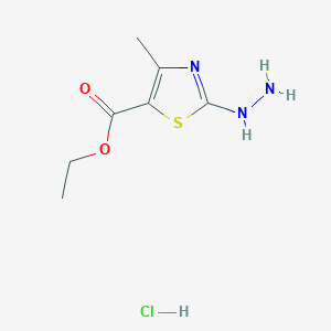 Ethyl 2-hydrazino-4-methyl-1,3-thiazole-5-carboxylate hydrochloride;  95%
