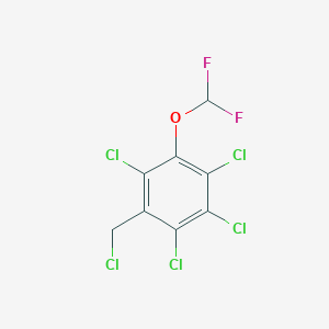 2,3,4,6-Tetrachloro-5-(difluoromethoxy)benzyl chloride
