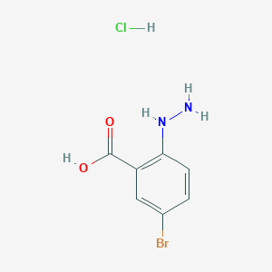 5-Bromo-2-hydrazinylbenzoic acid hydrochloride