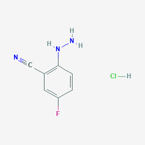 molecular formula C7H7ClFN3 B6322252 5-Fluoro-2-hydrazinylbenzonitrile hydrochloride CAS No. 1260838-49-0