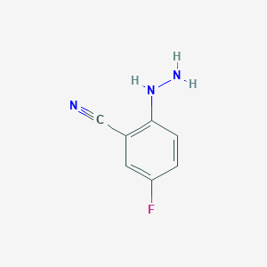 molecular formula C7H6FN3 B6322254 5-Fluoro-2-hydrazino-benzonitrile CAS No. 1260982-79-3