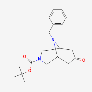 tert-Butyl 7-oxo-9-(phenylmethyl)-3,9-diazabicyclo[3.3.1]nonane-3-carboxylate