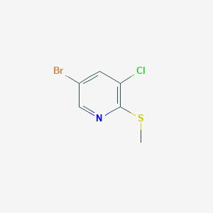 molecular formula C6H5BrClNS B6322303 3-Bromo-5-chloro-4-(methylthio)pyridine CAS No. 261625-68-7