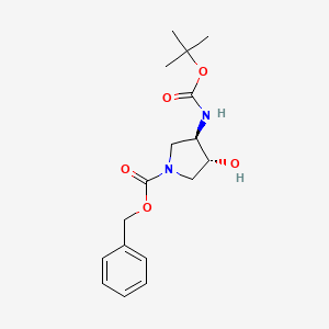Benzyl (3R,4R)-3-(t-butoxycarbonylamino)-4-hydroxy-pyrrolidine-1-carboxylate