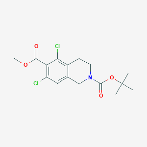 B6322334 Methyl 2-Boc-5,7-dichloro-1,2,3,4-tetrahydroisoquinoline-6-carboxylate CAS No. 851784-80-0