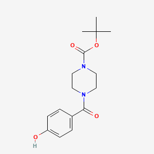 molecular formula C16H22N2O4 B6322745 Tert-butyl 4-(4-hydroxybenzoyl)piperazine-1-carboxylate CAS No. 681482-86-0