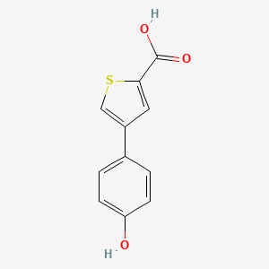 molecular formula C11H8O3S B6322840 4-(4-Hydroxyphenyl)thiophene-2-carboxylic acid CAS No. 1261951-51-2