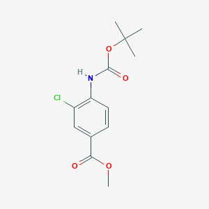 molecular formula C13H16ClNO4 B6322893 Methyl 4-((tert-butoxycarbonyl)amino)-3-chlorobenzoate CAS No. 1260650-61-0