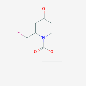 molecular formula C11H18FNO3 B6322910 Tert-butyl 2-(fluoromethyl)-4-oxopiperidine-1-carboxylate CAS No. 1260674-52-9