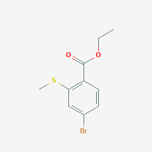molecular formula C10H11BrO2S B6322978 Ethyl 4-bromo-2-(methylthio)benzoate CAS No. 918328-04-8