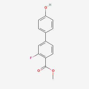 molecular formula C14H11FO3 B6323034 4-(3-Fluoro-4-methoxycarbonylphenyl)phenol CAS No. 1261921-78-1
