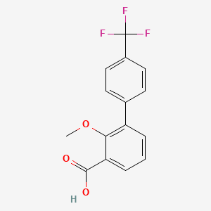 molecular formula C15H11F3O3 B6323066 2-Methoxy-3-(4-trifluoromethylphenyl)benzoic acid CAS No. 1261441-57-9