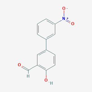 molecular formula C13H9NO4 B6323541 2-Formyl-4-(3-nitrophenyl)phenol CAS No. 893743-12-9