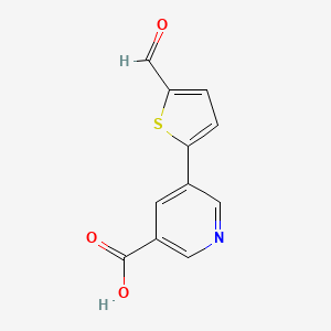 molecular formula C11H7NO3S B6323560 5-(5-Formylthiophen-2-YL)nicotinic acid CAS No. 893740-70-0