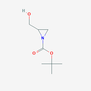 molecular formula C8H15NO3 B6323911 tert-Butyl 2-(hydroxymethyl)aziridine-1-carboxylate CAS No. 498576-71-9