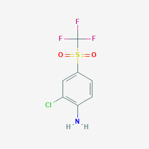 molecular formula C7H5ClF3NO2S B6324150 2-Chloro-4-(trifluoromethylsulfonyl)aniline CAS No. 914774-71-3