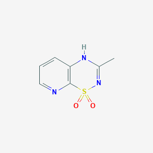 molecular formula C7H7N3O2S B063243 3-METHYL-4H-PYRIDO[3,2-e][1,2,4]THIADIAZINE 1,1-DIOXIDE CAS No. 164124-12-3