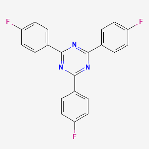 molecular formula C21H12F3N3 B6324422 2,4,6-Tris(4-fluorophenyl)-1,3,5-triazine CAS No. 130156-10-4
