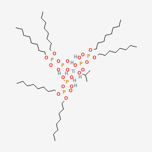 molecular formula C51H116O22P6Ti B6324688 Isopropyl tri(dioctylpyrophosphate)titanate CAS No. 68585-79-5