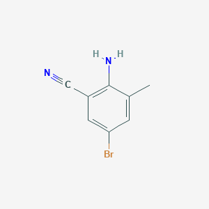 molecular formula C8H7BrN2 B6324700 2-Amino-5-bromo-3-methylbenzonitrile CAS No. 1093966-37-0