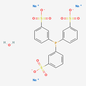 molecular formula C18H14Na3O10PS3 B6324721 Sodium 3,3',3''-phosphinetriyltribenzenesulfonate hydrate CAS No. 335421-90-4