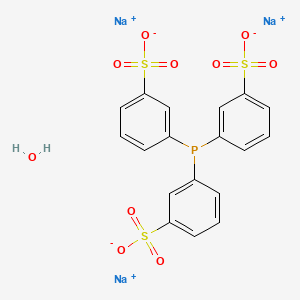 molecular formula C18H14Na3O10PS3 B6324721 Tris(3-sulfonatophenyl)phosphine hydrate, sodium salt (<5% oxide) CAS No. 335421-90-4