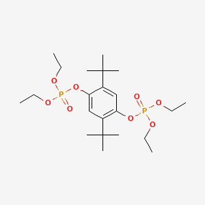 molecular formula C22H40O8P2 B6324740 2,5-Di-t-butyl-1,4-phenylene tetraethyl bis(phosphonate);  99+% Redox shuttle ANL-RS6 CAS No. 1350767-15-5