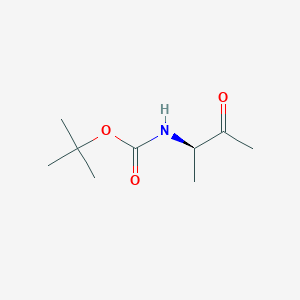 molecular formula C9H17NO3 B6324741 t-Butyl (R)-(3-oxobutan-2-yl)carbamate CAS No. 1350713-44-8