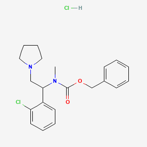 molecular formula C21H26Cl2N2O2 B6324766 1-Pyrrolidin-2-(2'-chlorophenyl)-2-(n-cbz-N-methyl)amino-ethane HCl CAS No. 1159825-67-8