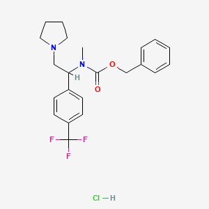 1-Pyrrolidin-2-(4'-trifluoromethylphenyl)-2-(N-cbz-N-methyl)amino-ethane HCl