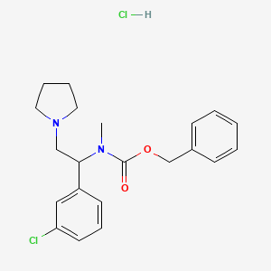 molecular formula C21H26Cl2N2O2 B6324777 1-Pyrrolidin-2-(3'-chlorophenyl)-2-(n-cbz-N-methyl)amino-ethane HCl CAS No. 1159825-52-1
