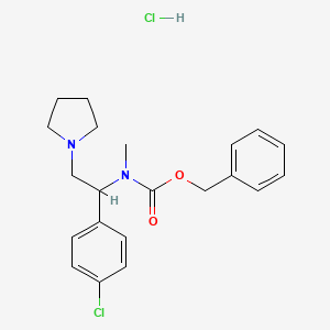 molecular formula C21H26Cl2N2O2 B6324780 1-Pyrrolidin-2-(4'-chlorophenyl)-2-(n-cbz-N-methyl)amino-ethane HCl CAS No. 1159825-59-8