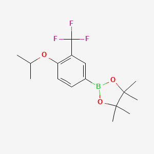 molecular formula C16H22BF3O3 B6324787 4-Isopropanoxy-3-(trifluoromethyl)phenylboronic acid pinacol ester CAS No. 1334607-79-2