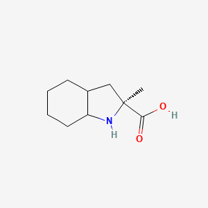 molecular formula C10H17NO2 B6324814 (2S)-2-Methyl-octahydro-indole-2-carboxylic acid;  97% CAS No. 1313282-10-8
