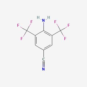 molecular formula C9H4F6N2 B6324969 4-Amino-3,5-bis(trifluoromethyl)benzonitrile CAS No. 62584-31-0